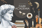 Dark Academia watercolor clipart set, an Education Illustration by Color Hugs Art (Thumbnail 1 of 10)