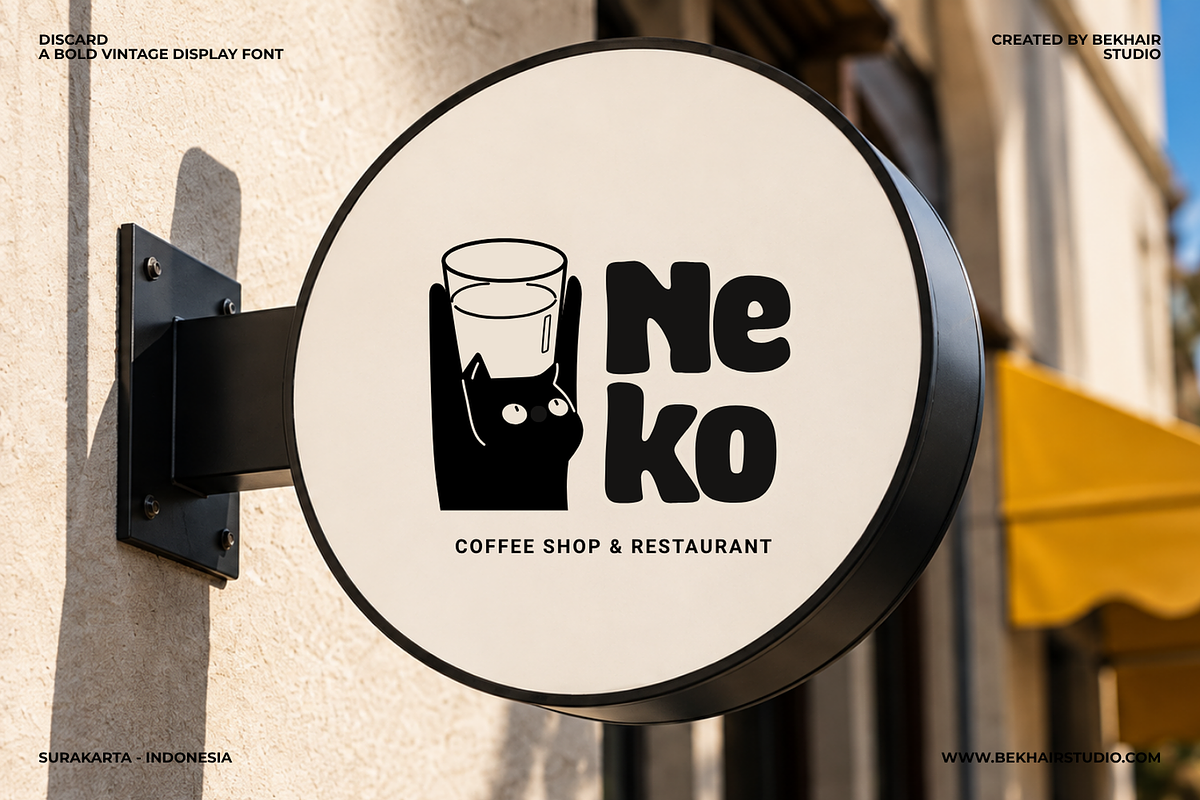 Discard – Bold Retro Display Font, a Serif Font by Bekhair Studio (Photo 10 of 17)