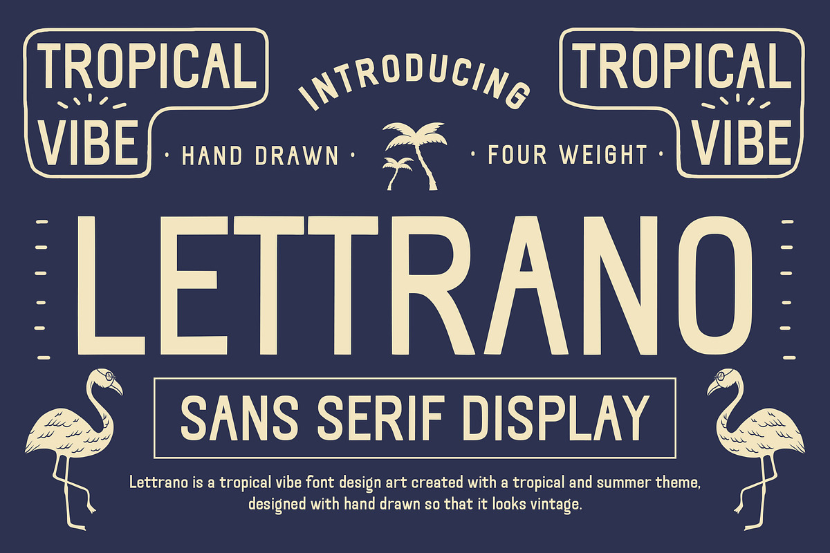 Lettrano - Display Font, a Sans Serif Font by Arendxstudio (Photo 1 of 9)