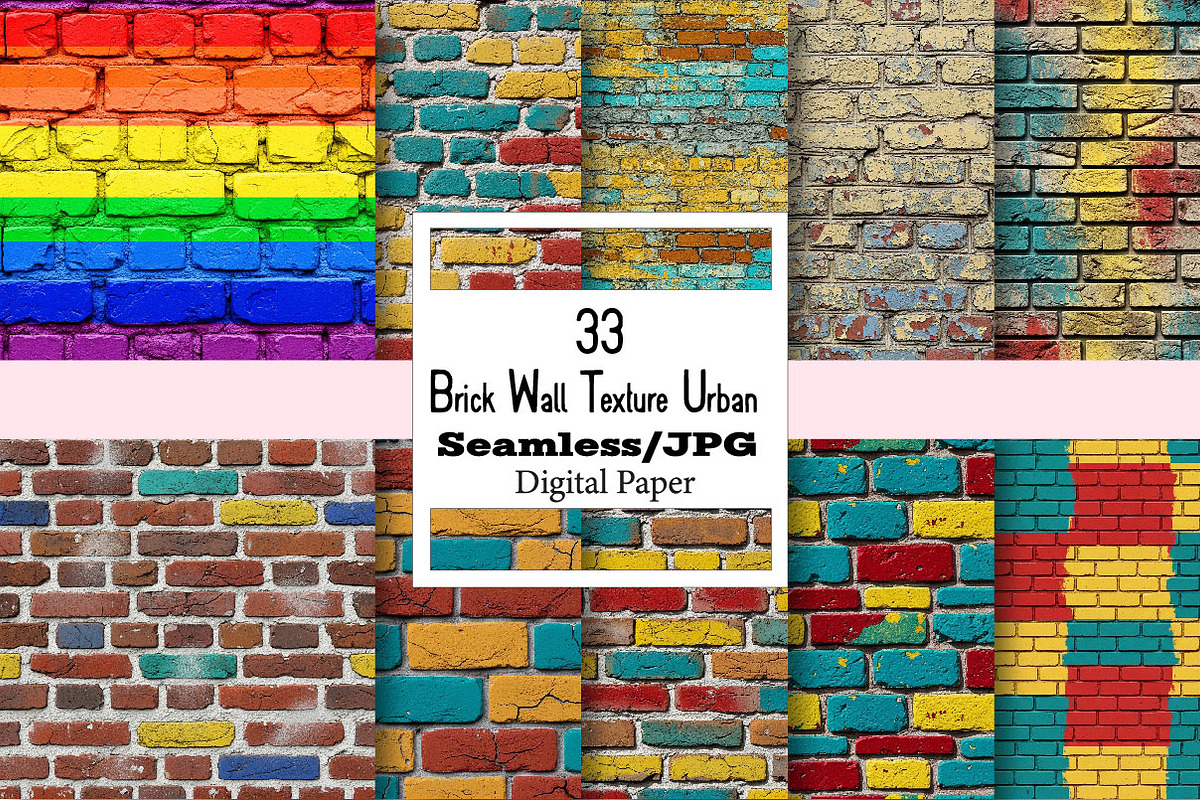 Brick Wall Texture Urban Digital, a Pattern Graphic by Wow Magic (Photo 1 of 3)