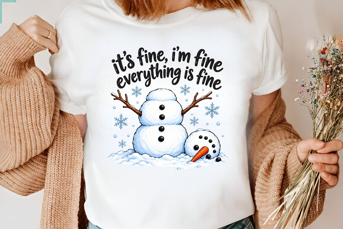 Funny Winter Snowman Christmas PNG, a Seasonal Illustration by CraftArtStudio (Photo 3 of 4)