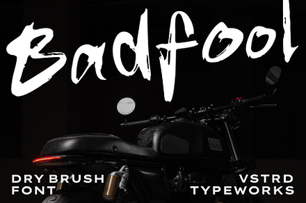Badfool - Dry Brush Scribble Font