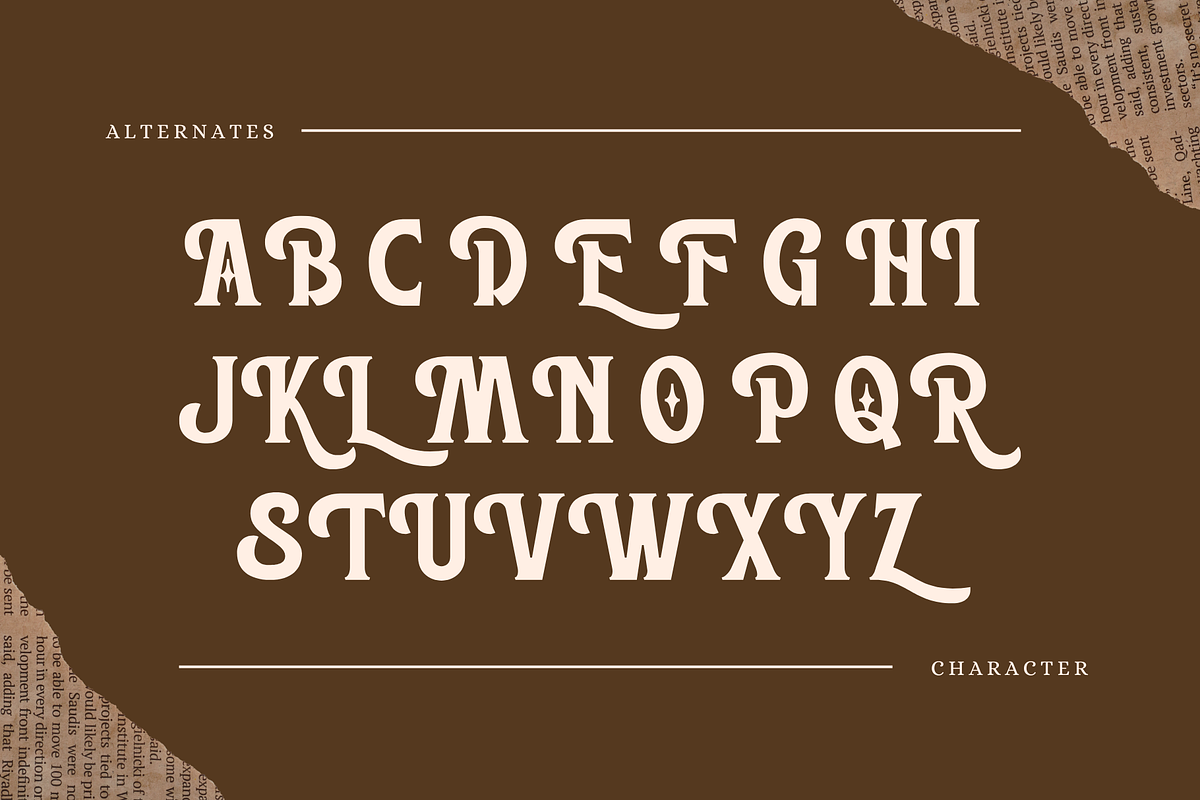 Rouzel Vintage - Retro Logo Font, a Serif Font by Nirmana Visual (Photo 9 of 9)