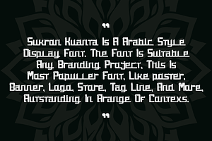 Sukron Kuanta - Arabic Font