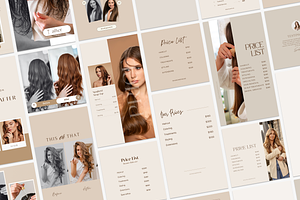 Hair Salon Instagram Template Canva