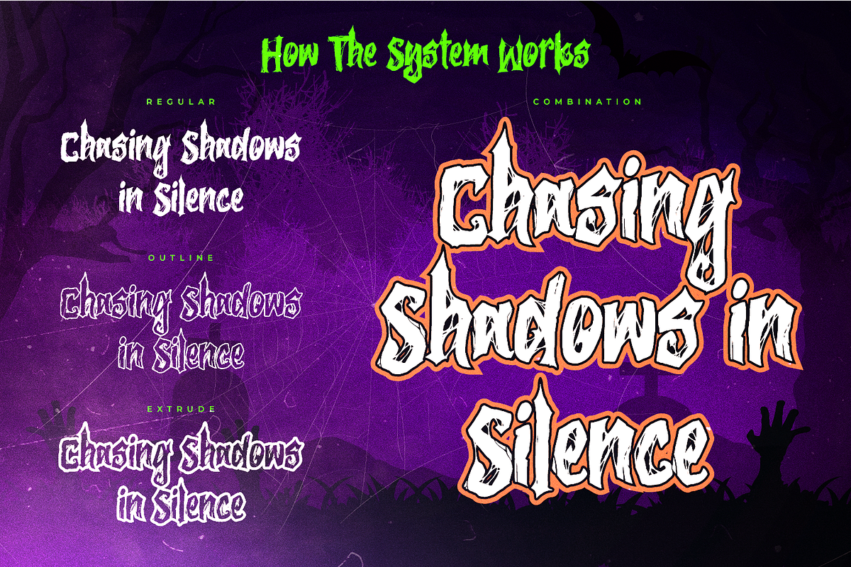 Rotten Spirits - Layered Horror Font, a Handwritten Font by agnyhasyastudio (Photo 13 of 15)