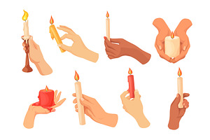 Hand hold candle. International, an Illustration by Stock-Smart-Start