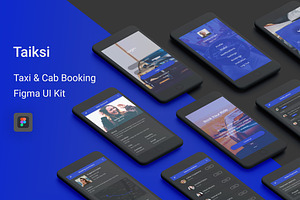 Taxi & Cab Booking UI Kit Figma