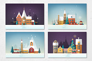 Winter, Christmas holiday cityscapes, a Decorative Illustration by Good Studio (Thumbnail 7 of 8)