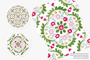 romantic folk tile pattern, a Pattern Graphic by Pink Studio Art (Thumbnail 3 of 4)