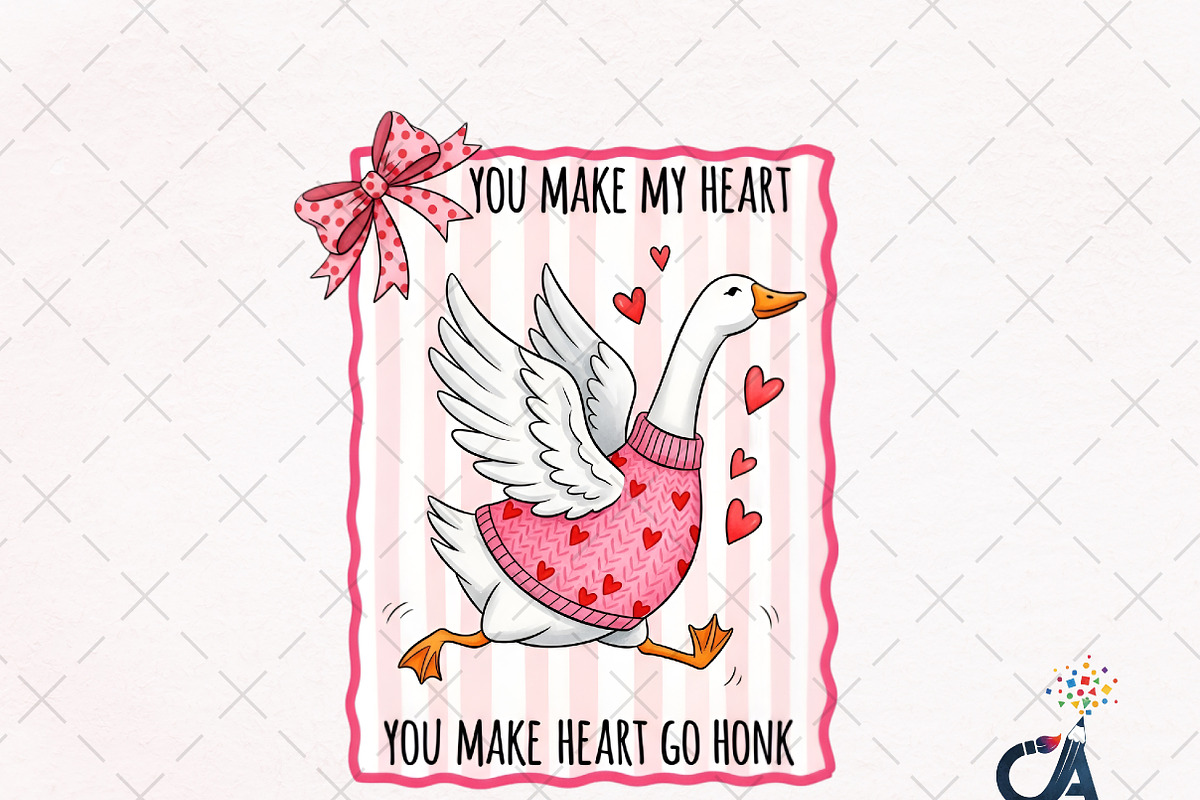 Funny Valentine Goose Go Hong Png, an Illustration by Creative Art (Photo 1 of 6)