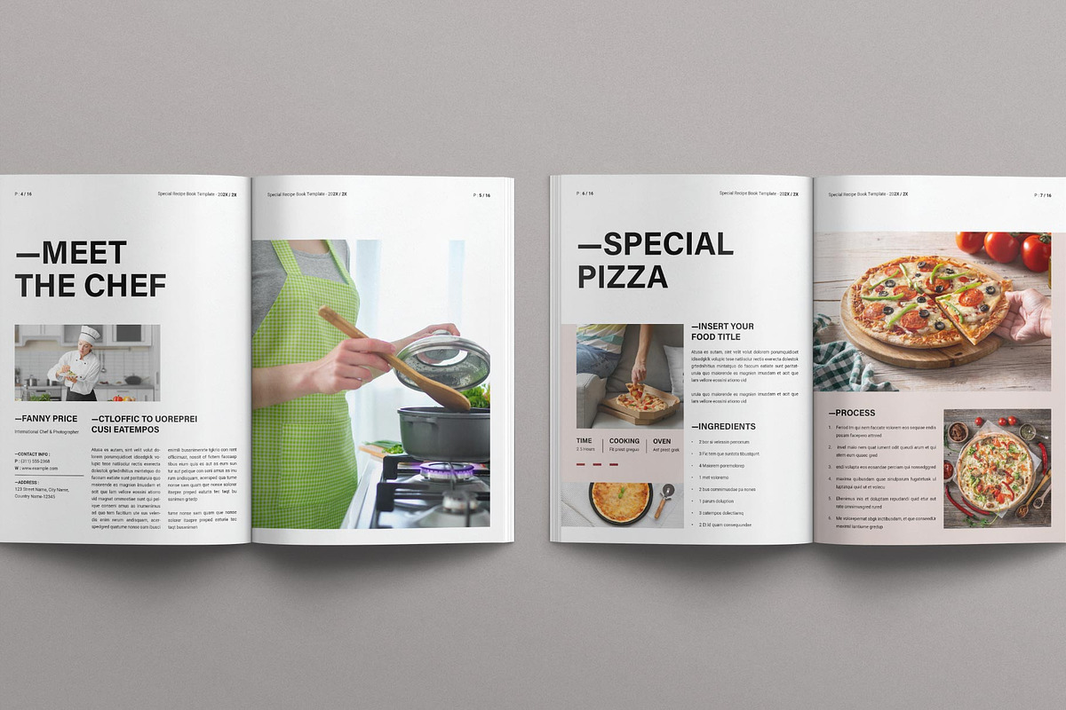 Recipe Book Brochure Template, a Brochure Template by E-Type (Photo 3 of 7)