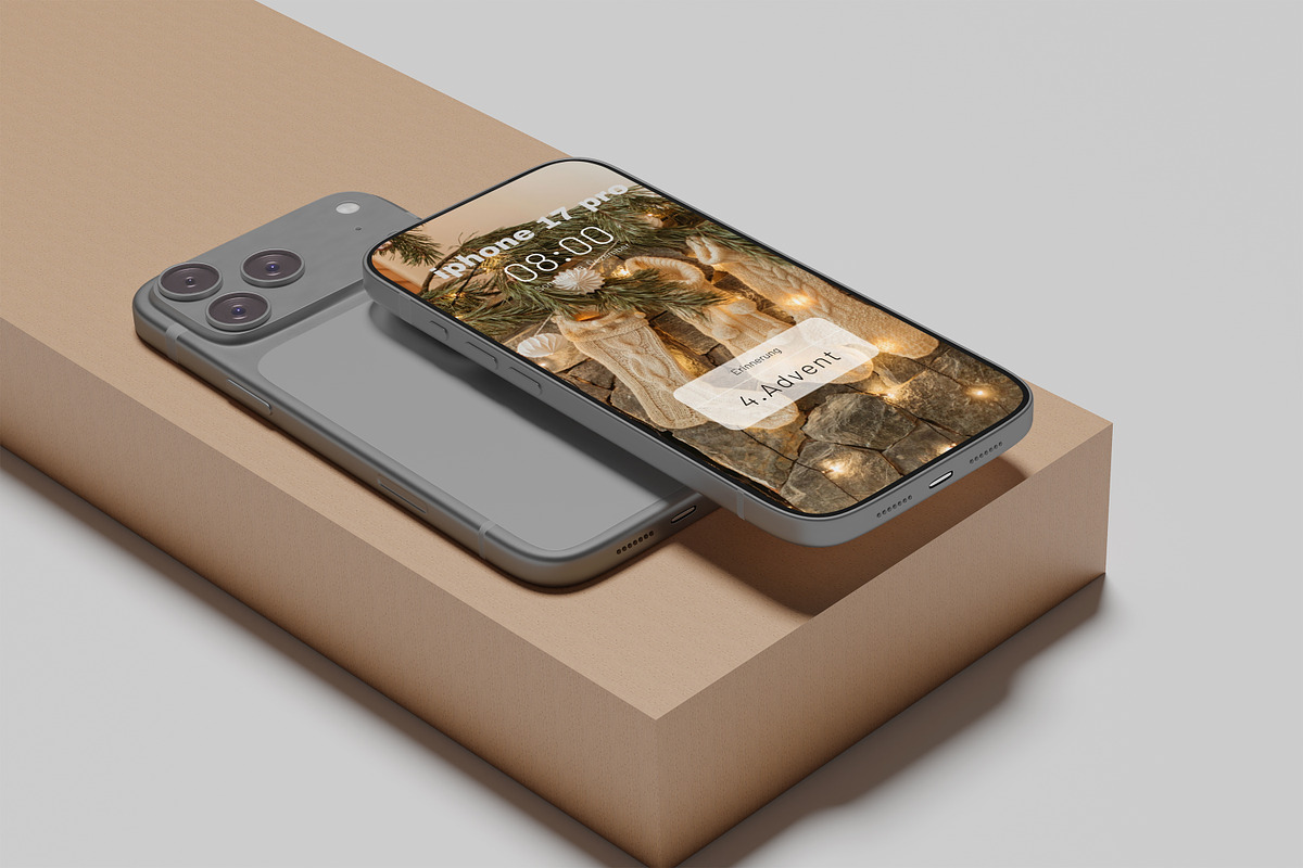 iphone 17 pro, an iPhone Mockup by kebunmockup (Photo 2 of 5)