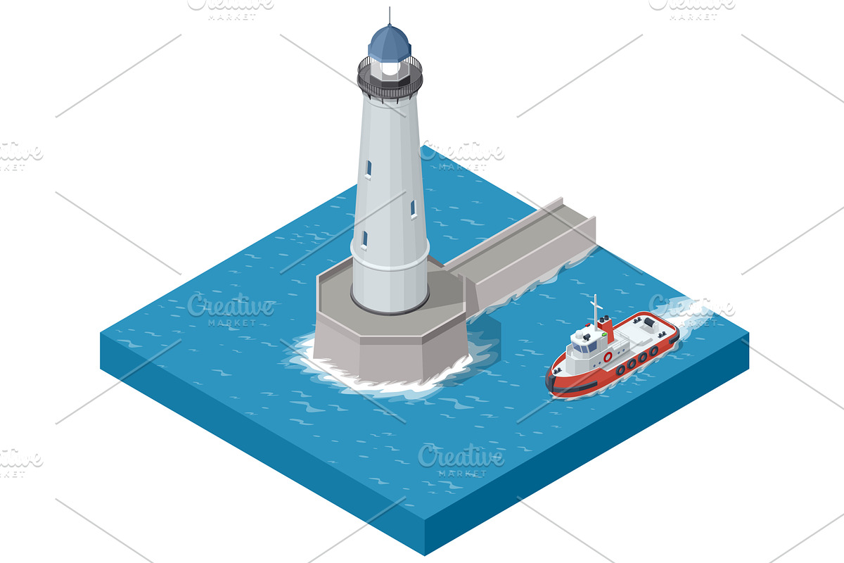 An Isometric illustration of a tall, a Transportation Illustration by Golden Sikorka