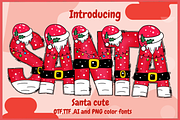 Santa cute-PNG fonts, a Symbol Font by It me digital art (Thumbnail 1 of 7)