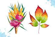 Autumn leaves. Watercolor set., a Decorative Illustration by AlexGreenArt (Thumbnail 7 of 11)