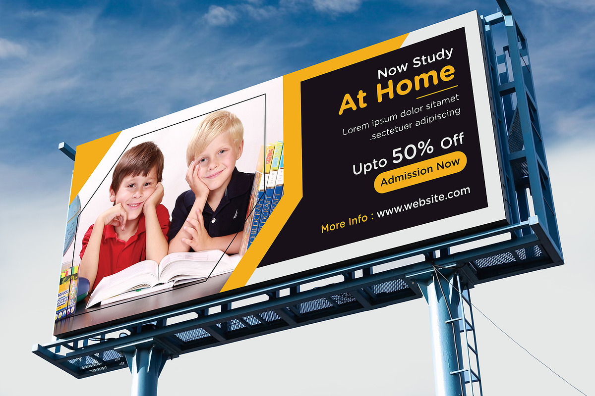 School Billboard Template, a Poster Template by creative-som (Photo 1 of 3)