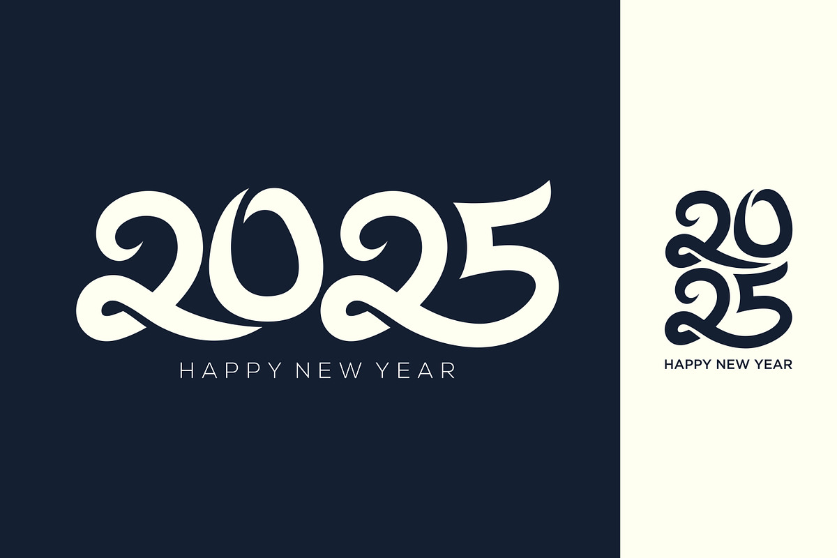 2025 Happy New Year design vector., a Branding & Logo Template by BARONSTD (Photo 4 of 6)