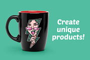 beautiful woman is biting candy, a Person Illustration by gunaonedesign (Thumbnail 2 of 4)