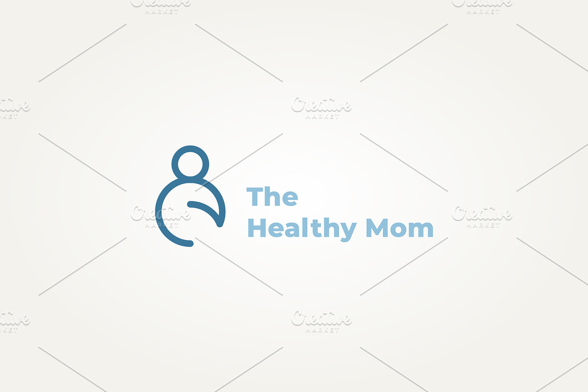 mom pregnancy line art logo, a Branding & Logo Template by Blazybone
