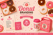 Donut Illustration & Branding Kit, an Object Graphic by Multigon (Thumbnail 1 of 6)