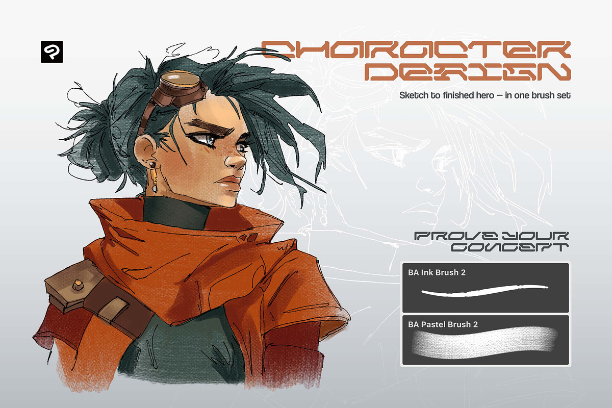 Concept Art Clip Studio Brushes, a Brush Add-On by brushapes.com (Photo 5 of 10)