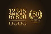 Golden Anniversary Badges, Logo Sets, a Graphic by OtpirusGraphic (Thumbnail 2 of 5)