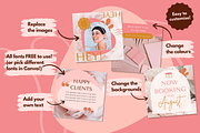Boho Canva Instagram Post Templates, a Social Media Template by Kurly Creative (Thumbnail 4 of 9)