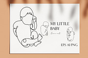 MY LITTLE BABY one line art, a Healthcare Illustration by velychko.ua (Thumbnail 7 of 8)