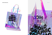 Holographic Tote Bag Mockup Set, a Merchandise Mockup by creatsy5 (Thumbnail 4 of 6)
