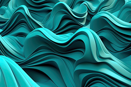 Teal 3D backdrop with seamless loops, organic patterns, dreamlike abstraction r, a Wallpaper Photo by José Manuel Gelpi