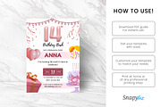 14th Birthday Invitation Template, an Invitation Template by Snapybiz (Thumbnail 4 of 10)