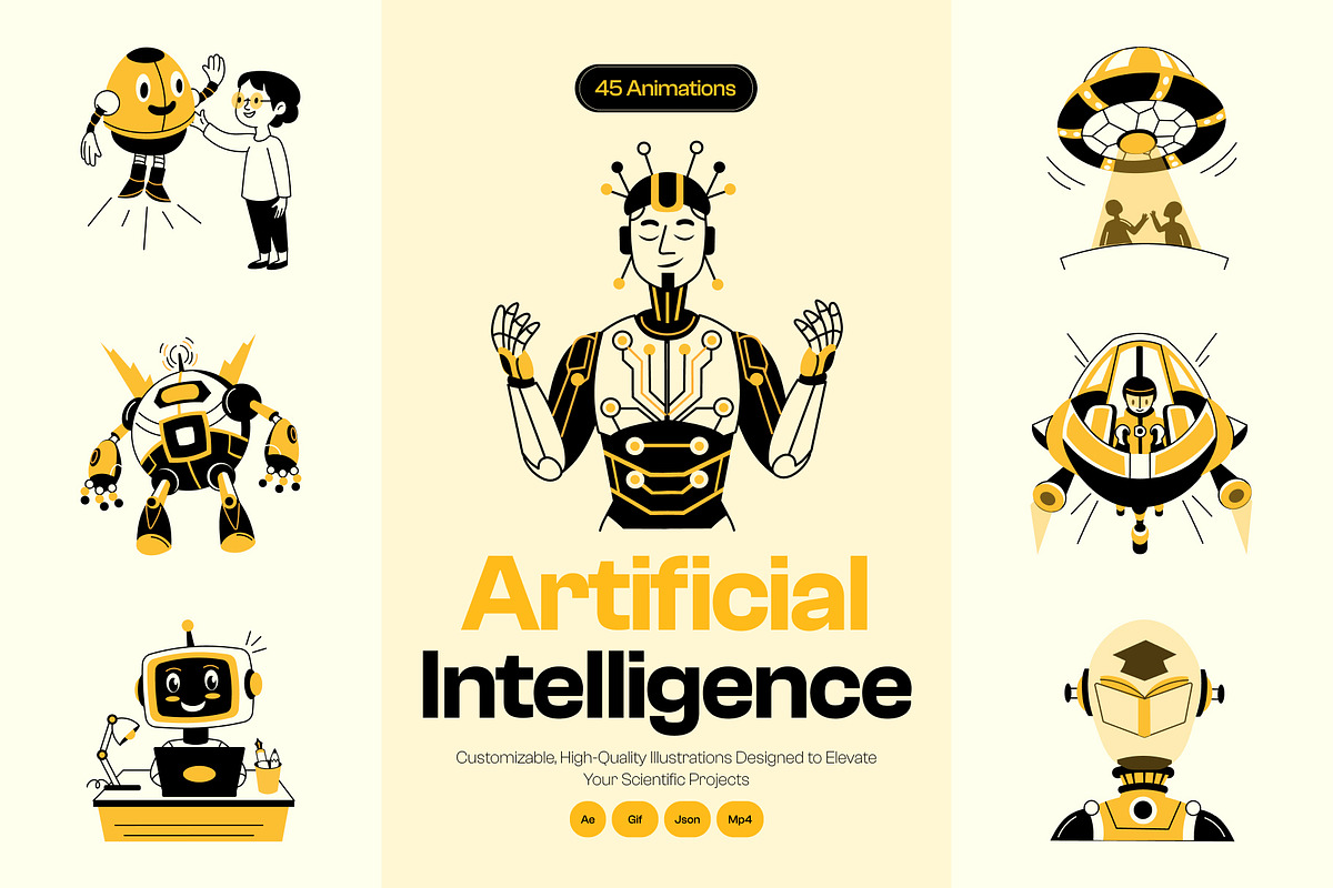 Animated Artificial Intelligence, a Solid Icon by Vectors Market (Photo 1 of 5)
