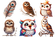 Owl Clipart Bundle, an Illustration by Pixels.Craft (Thumbnail 3 of 7)