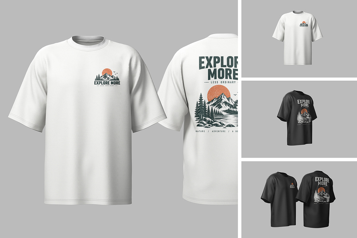 Oversized T-Shirt Mockup, a Shirt Mockup by simuradi (Photo 1 of 6)
