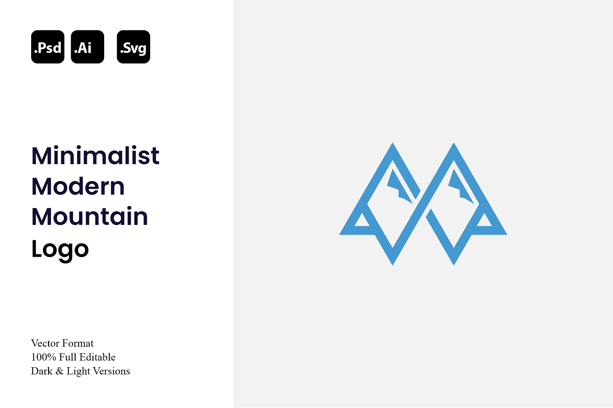 Minimalist Modern Mountain Logo, a Branding & Logo Template by Luxury Logos (Photo 1 of 4)
