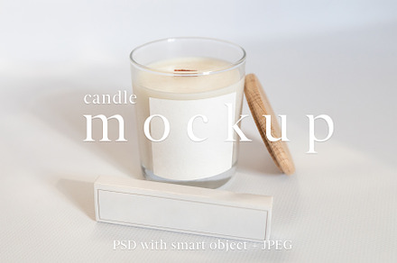 Candle Label Mockup & Matchbox Mock