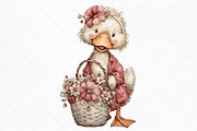Whimsical Spring Duck Clipart Bundle, an Illustration by Craft Nest (Thumbnail 9 of 10)