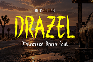 DRAZEL — Distressed Brush Font