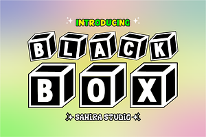Black Box - 3D Cube Display Font