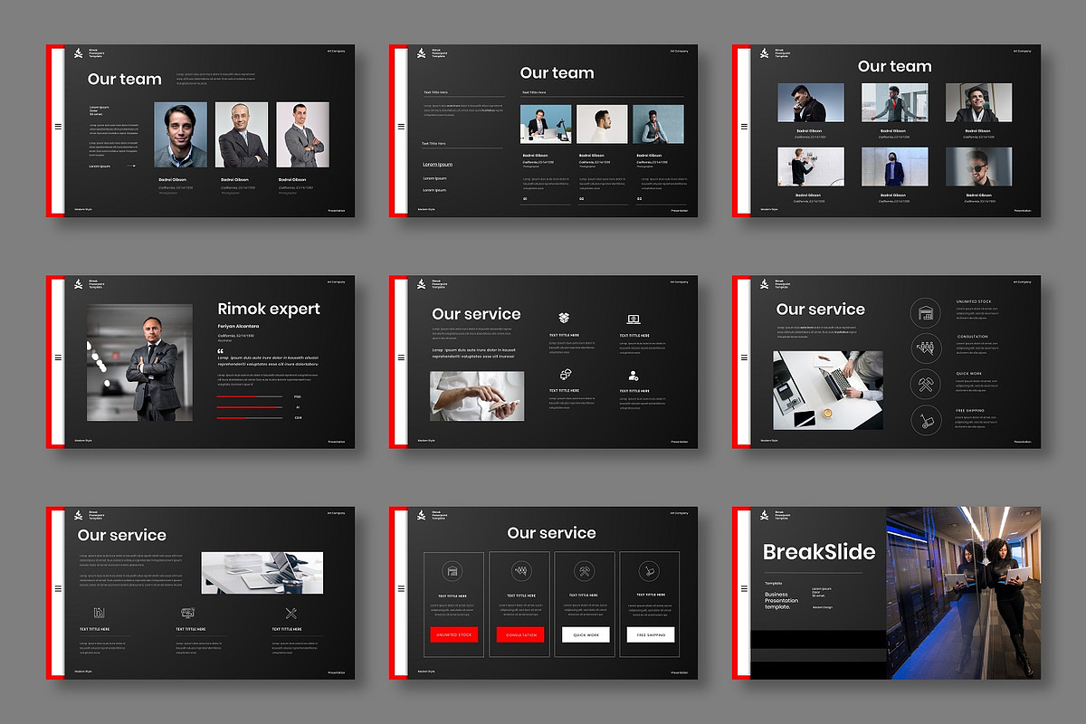 Rimok - Business Google Slide, a Presentation Template by Dens Creative Studio (Photo 3 of 6)