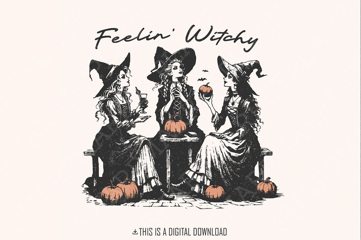 Retro Witch PNG, Halloween Spooky, an Illustration by SharpMarketplace (Photo 5 of 9)