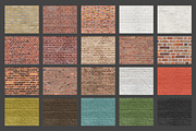 20 hi-res seamless brick textures, a Texture Graphic by AmethistLab
