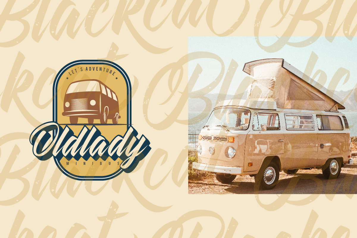 Blackcat Script Layered Fonts preview 5