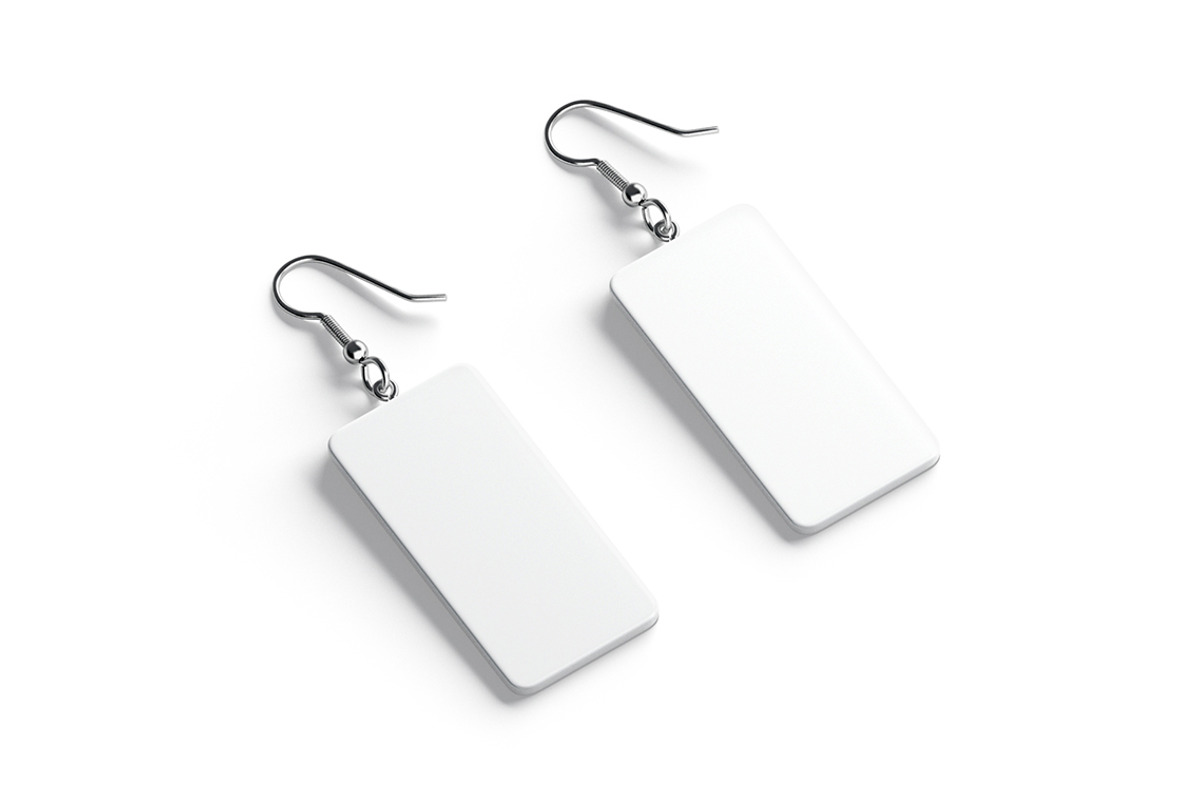 Rectangular Earring Jewelry 3D Model, an Object 3D Model by rebrandy (Photo 2 of 9)