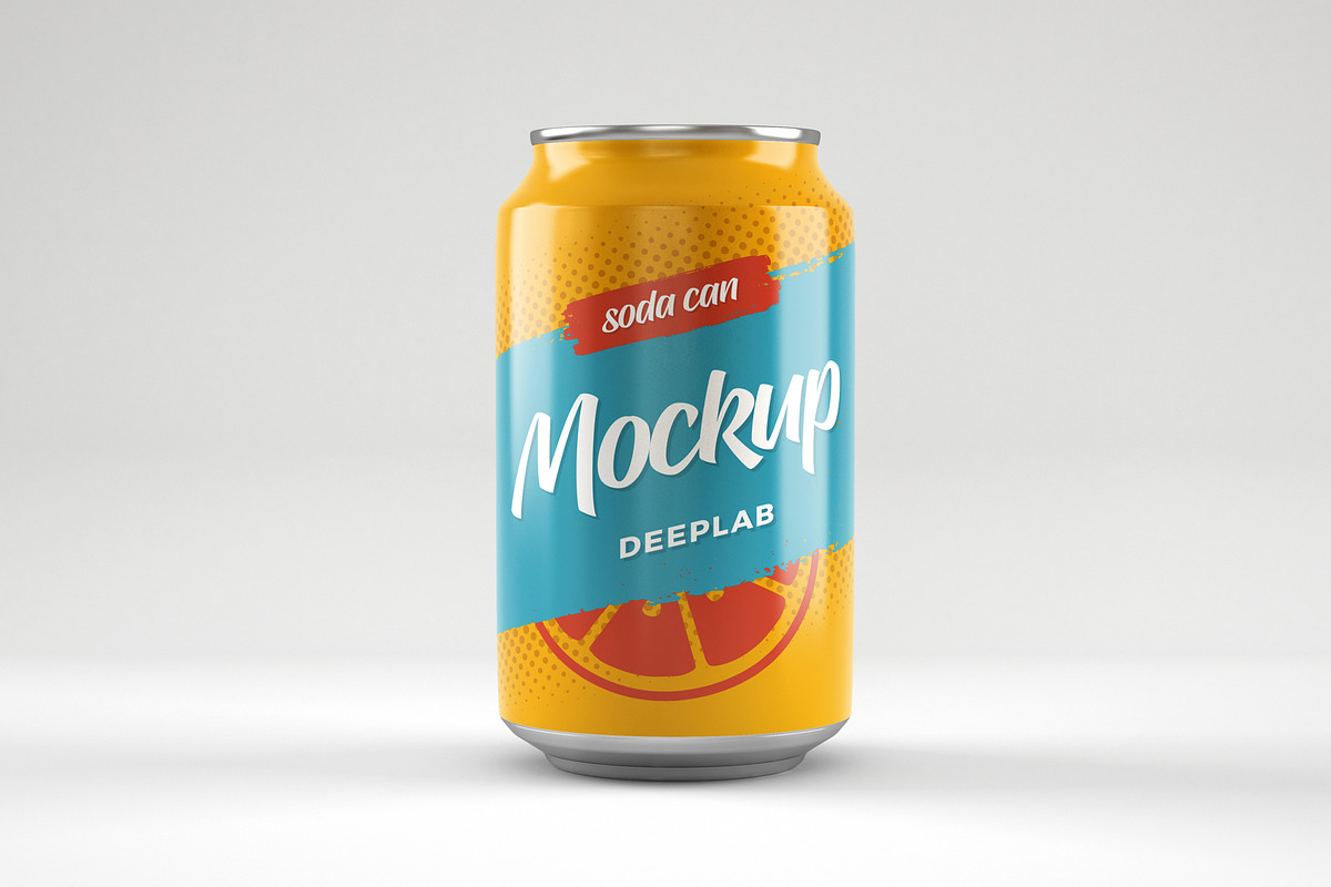 Soda Can Mockup Set, a Packaging Mockup by Deeplab (Photo 5 of 17)
