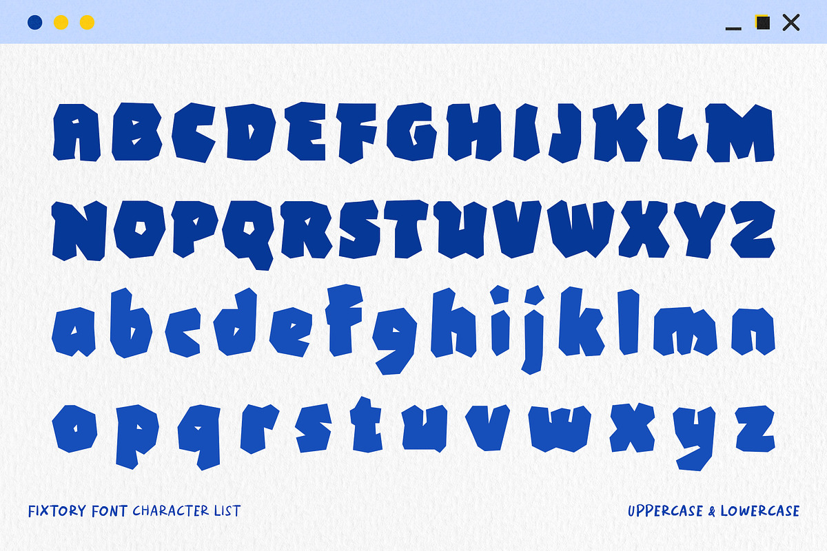 Fixtory - Bold Papercut Game Font, a Font by Typia Nesia (Photo 2 of 14)