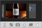 Wine Bottle Label Mockup On Wet PSD, a Packaging Mockup by Bruno's Shop (Thumbnail 3 of 4)