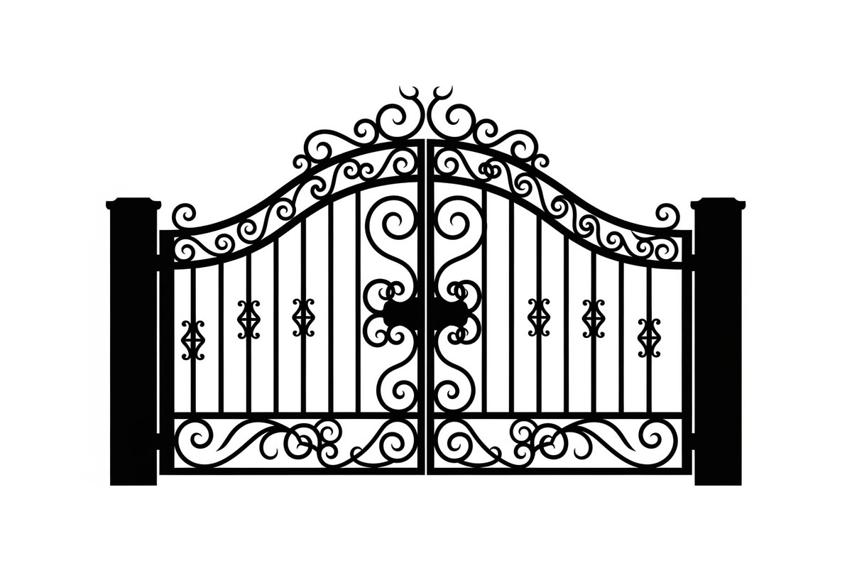 Ornate Wrought Iron Gate Vector Bund, an Illustration by Designs_River (Photo 31 of 47)