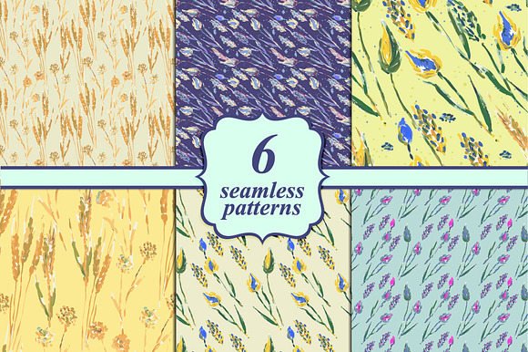 seamless watercolor patterns preview 6
